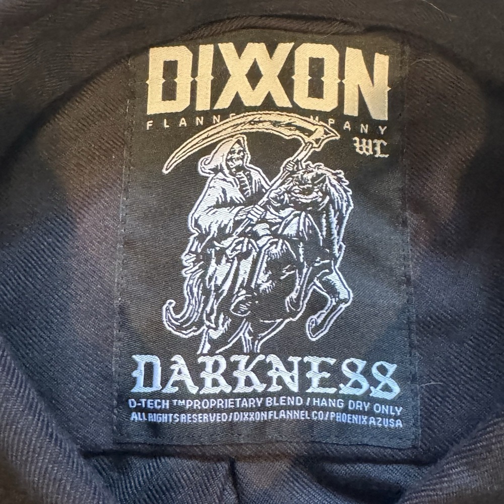 DIXXON Flannel Co Women's WL Black Darkness Snap Front Long Sleeve Shirt - Picture 3 of 5